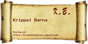 Krippel Barna névjegykártya